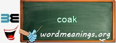 WordMeaning blackboard for coak
